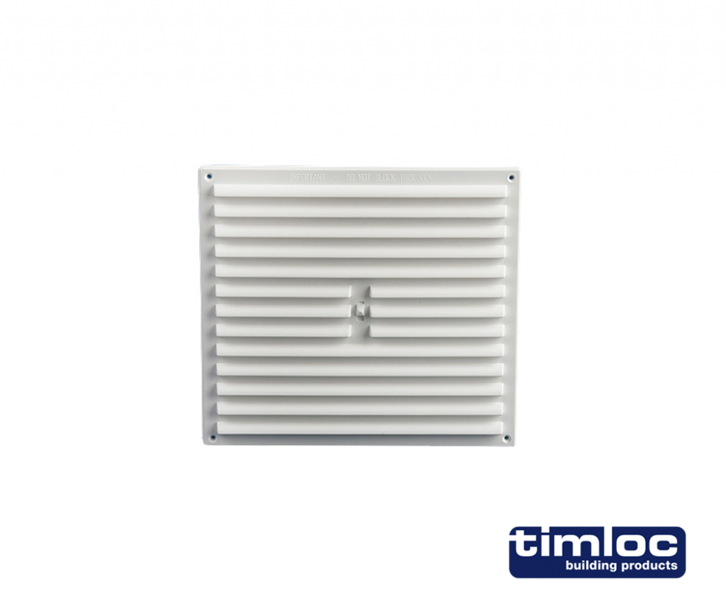 Timloc Innengitter 9x9 Cm – Weißer Kunststoff-Ventilator Für Hohlraum